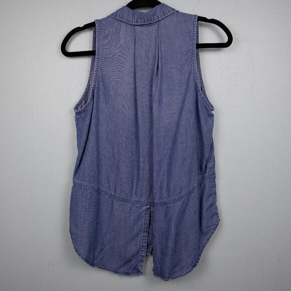 Cloth & Stone chambray sleeveless button down shirt-S - Picture 4 of 4